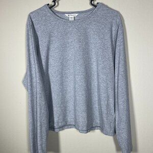 Athleta Women's Long Sleeve Essential Top Gray Crew Neck Athletic XL!
